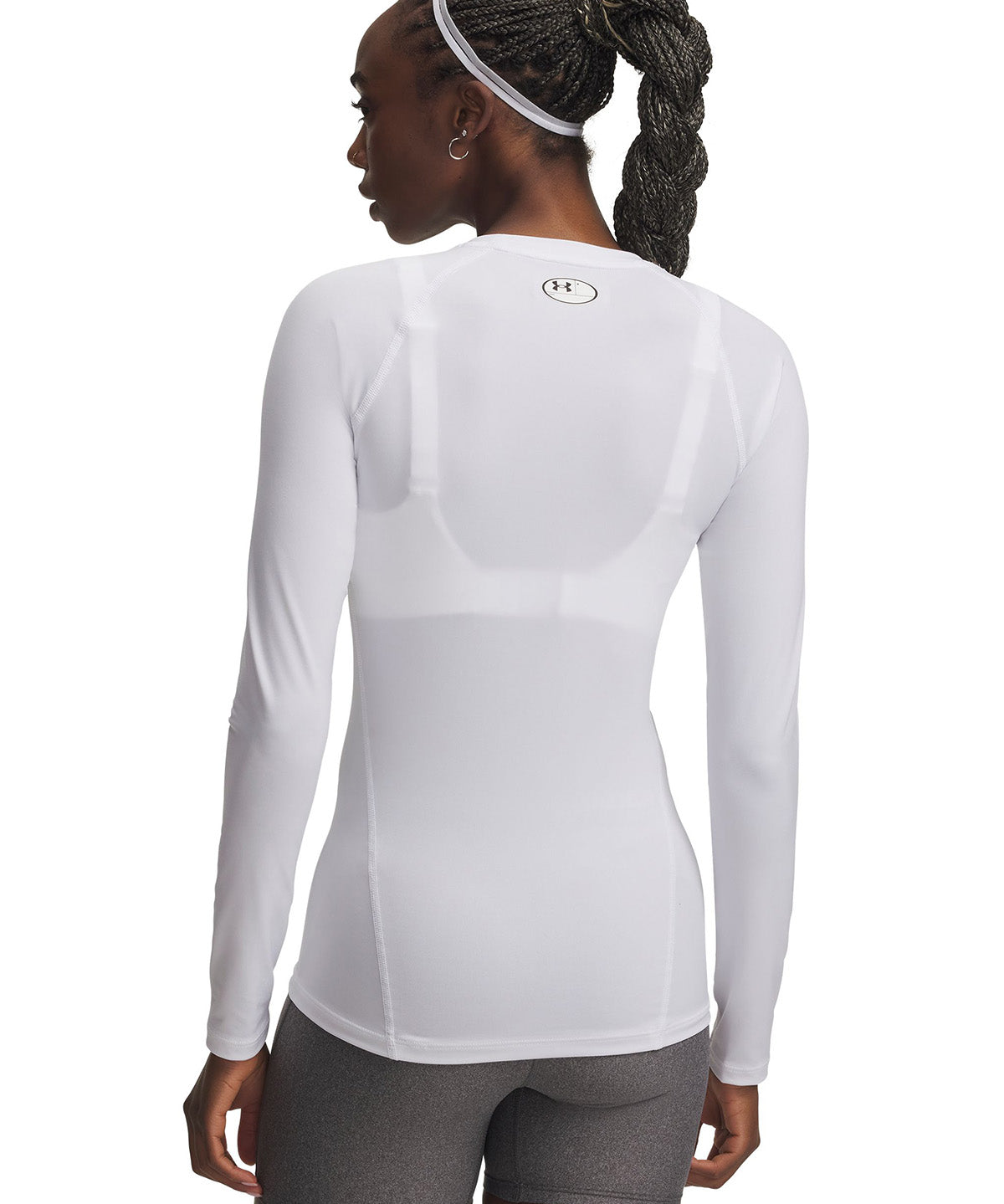 UA HeatGear Compression Primera Capa Superior blanco para mujer