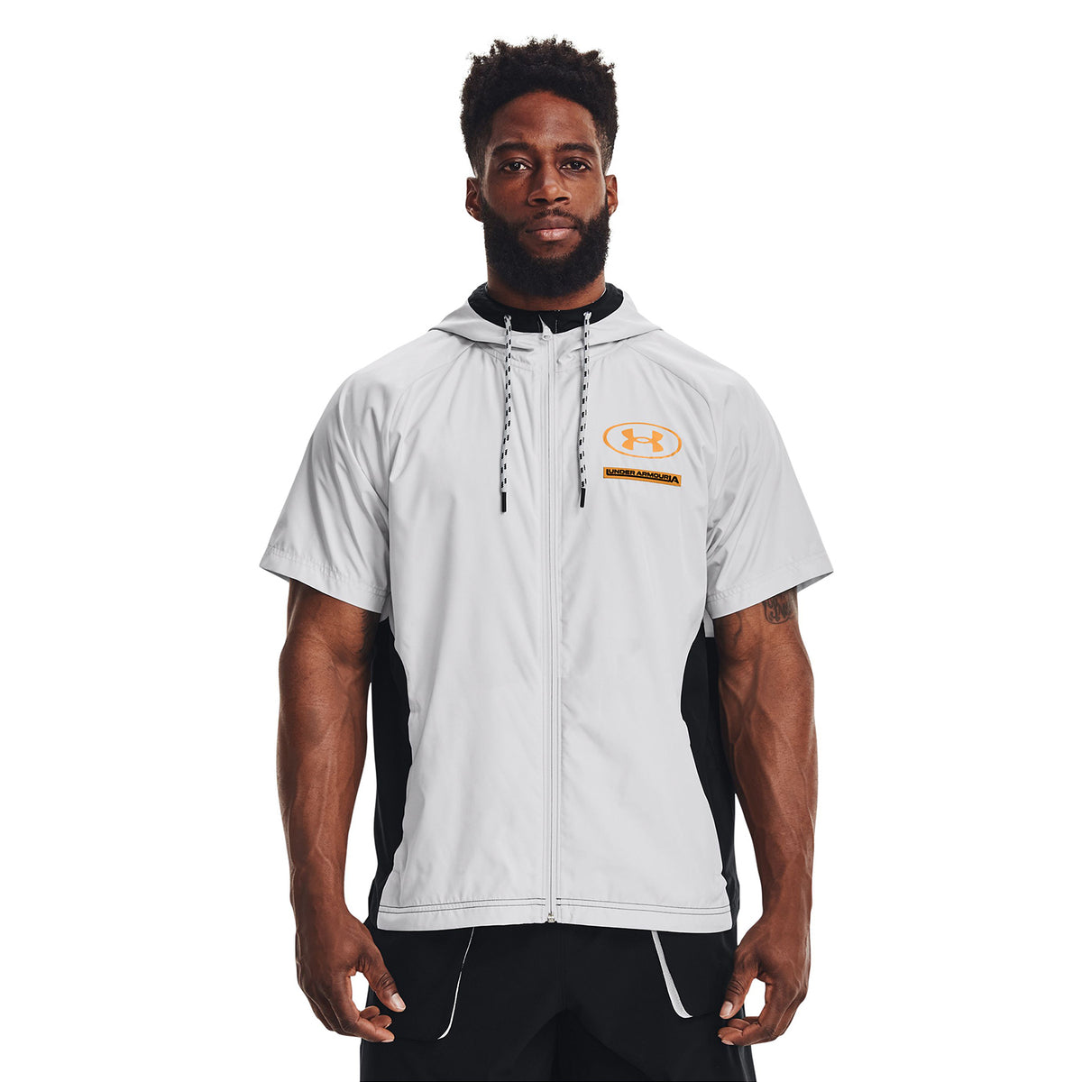 Polerónmanga corta con cierre completo UA Evolution Woven para hombre