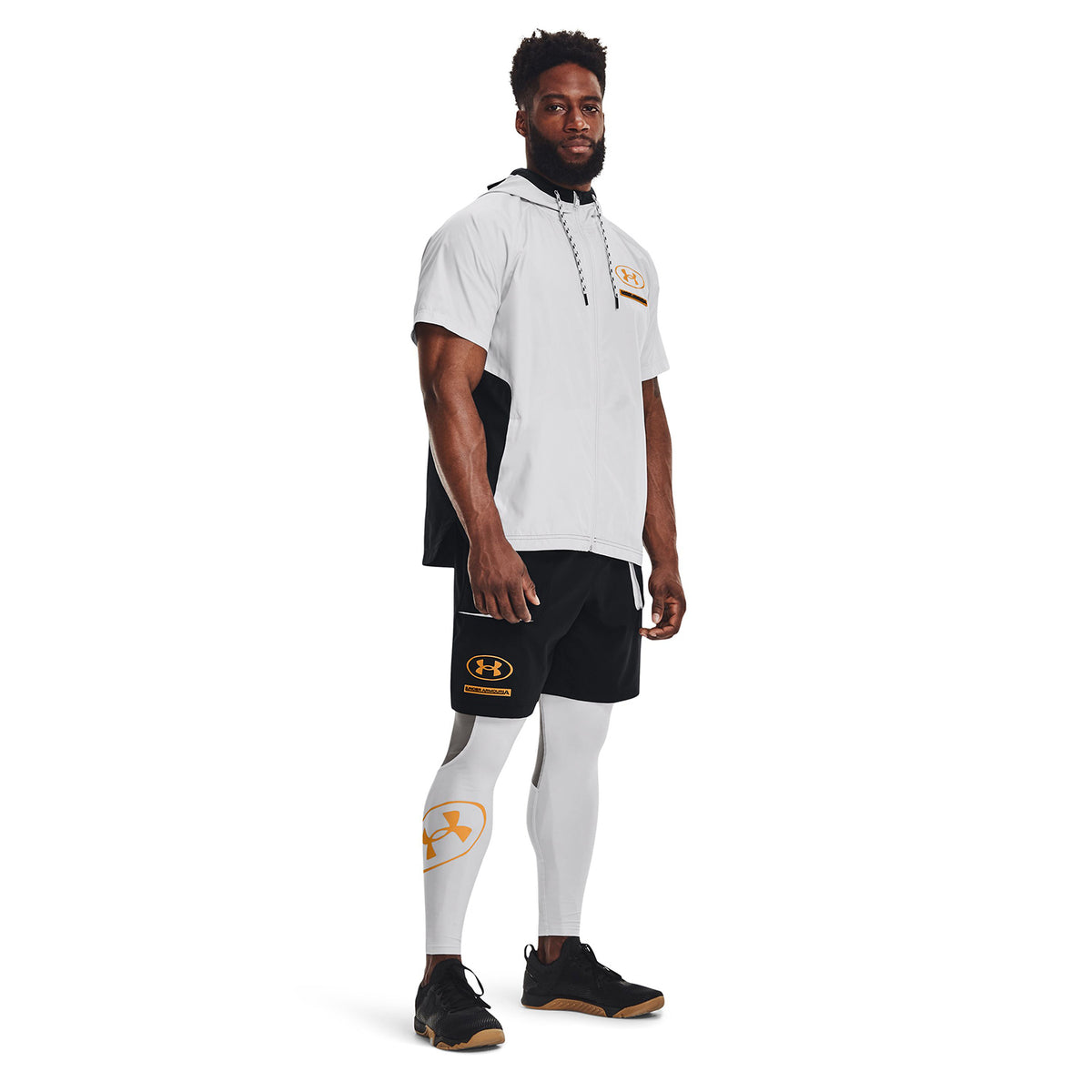 Polerónmanga corta con cierre completo UA Evolution Woven para hombre