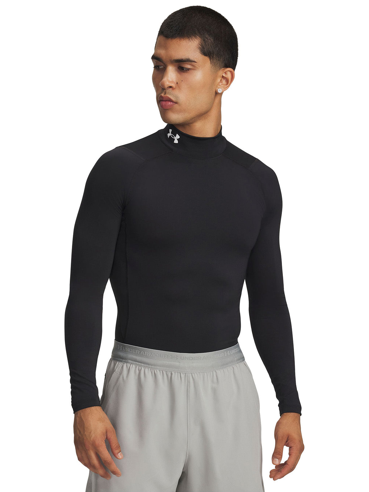 UA HeatGear Mock Primera Capa Superior negro para hombre