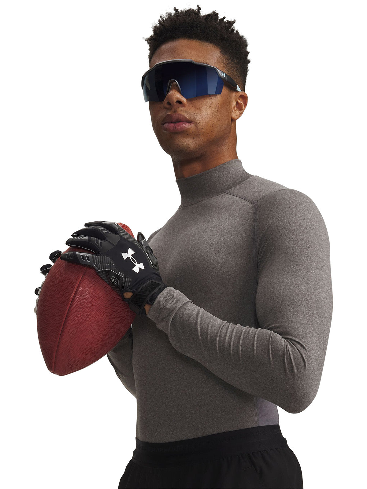 UA HeatGear Mock Primera Capa Superior gris para hombre