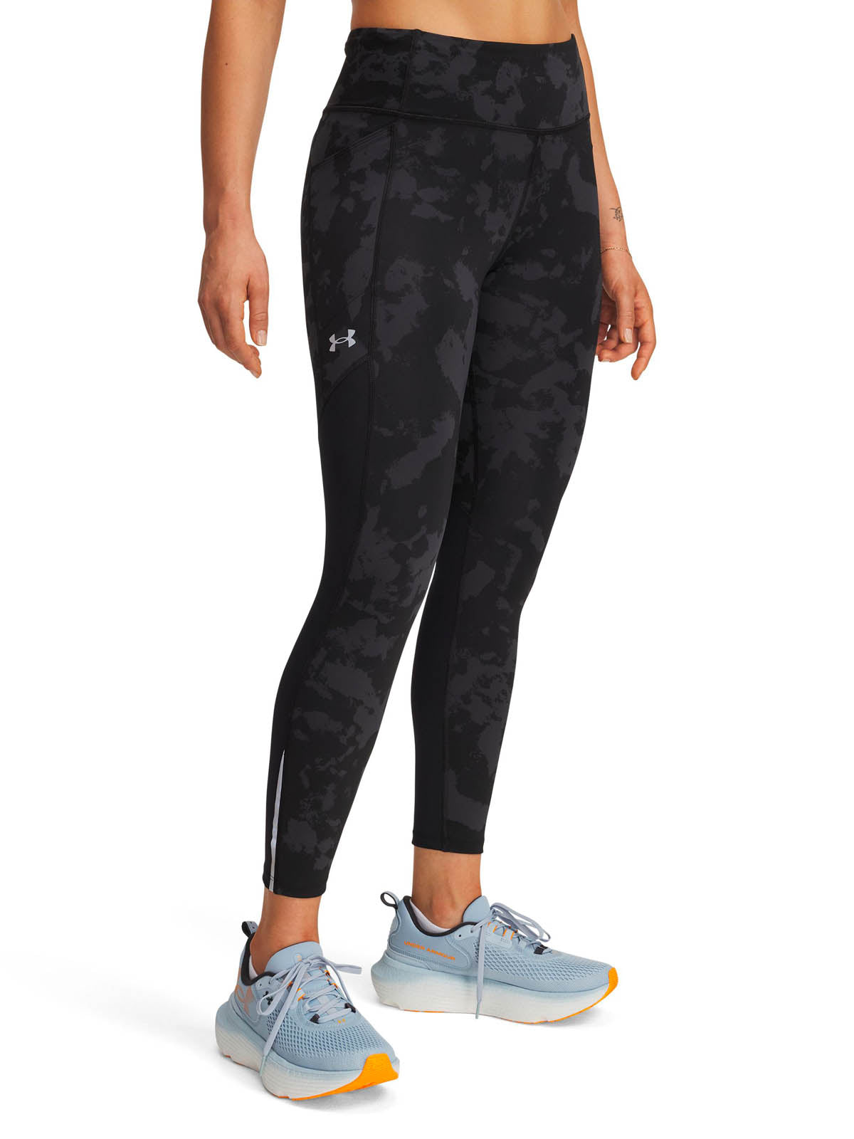 Calza Running para Mujer Launch Ankle Print Negro Under Armour
