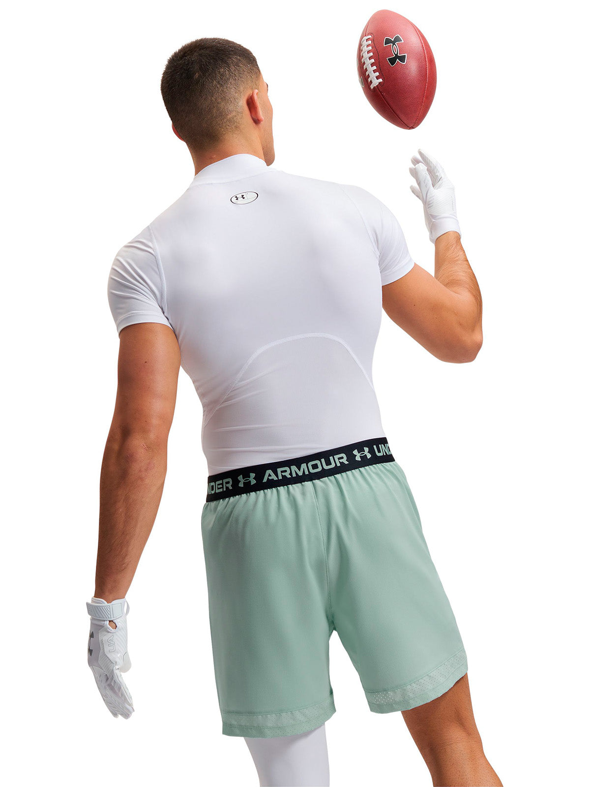 Primera capa superior UA HeatGear Mock blanco para hombre