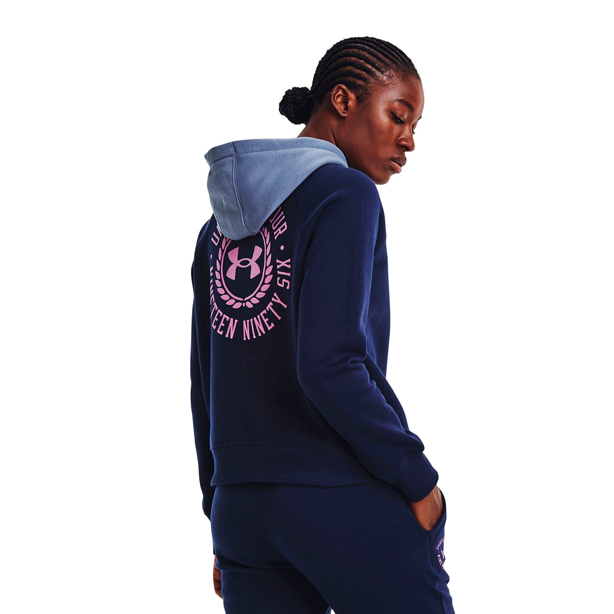 Polerón UA Rival Fleece Colorblock para mujer