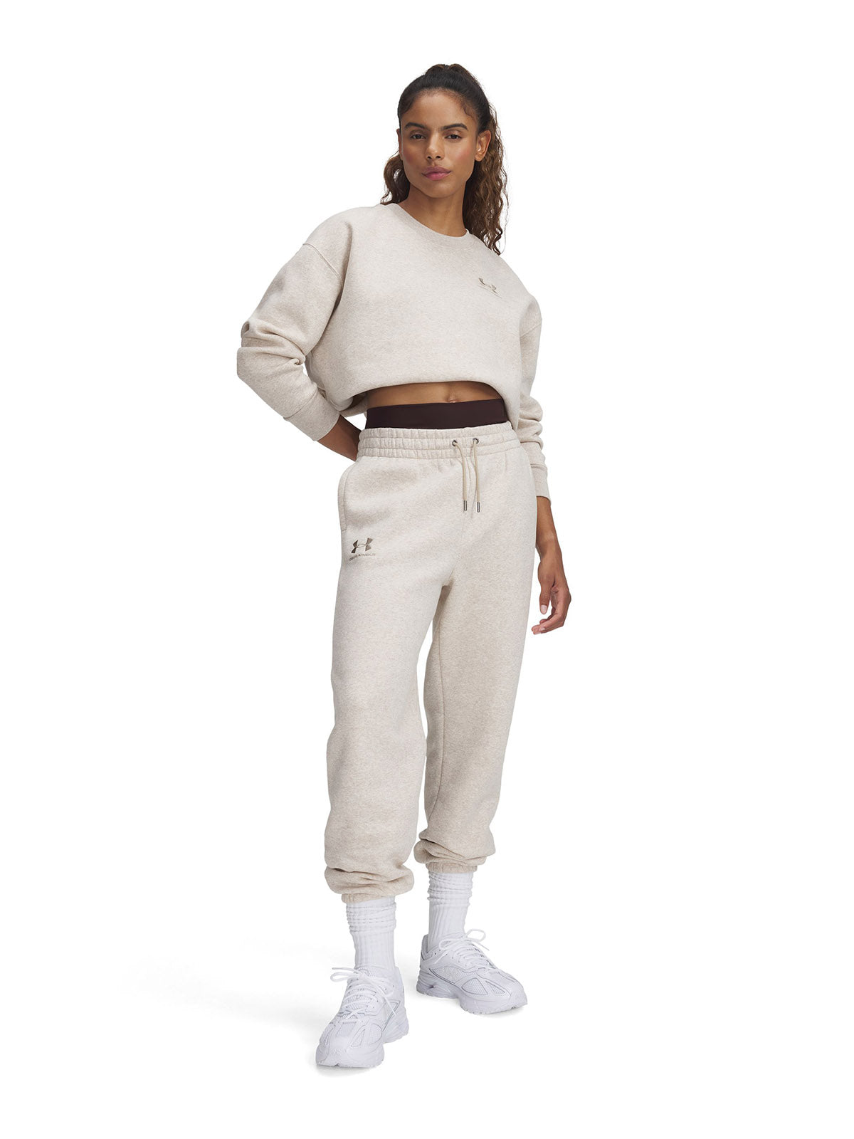 Jogger Under Armour Icon fleece café para mujer