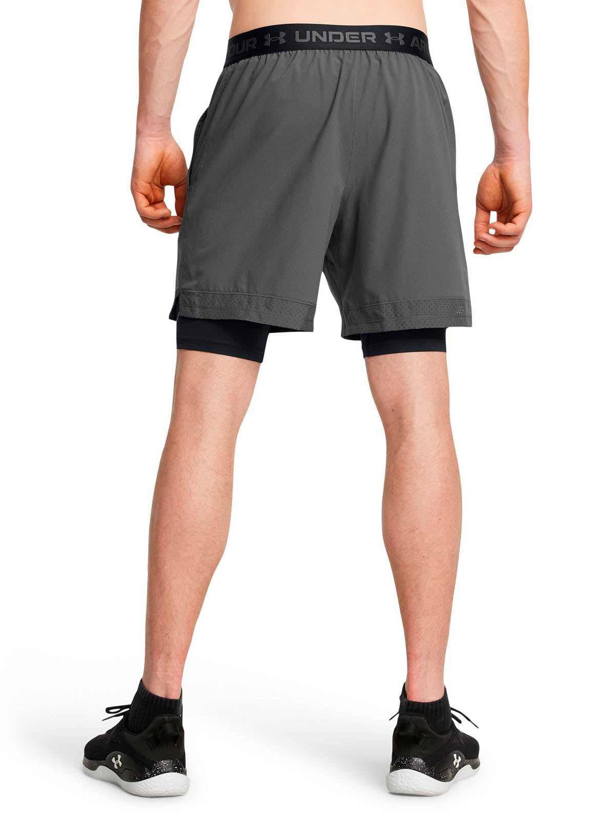 Shorts Under Armour vanish woven 2-en-1 gris para hombre