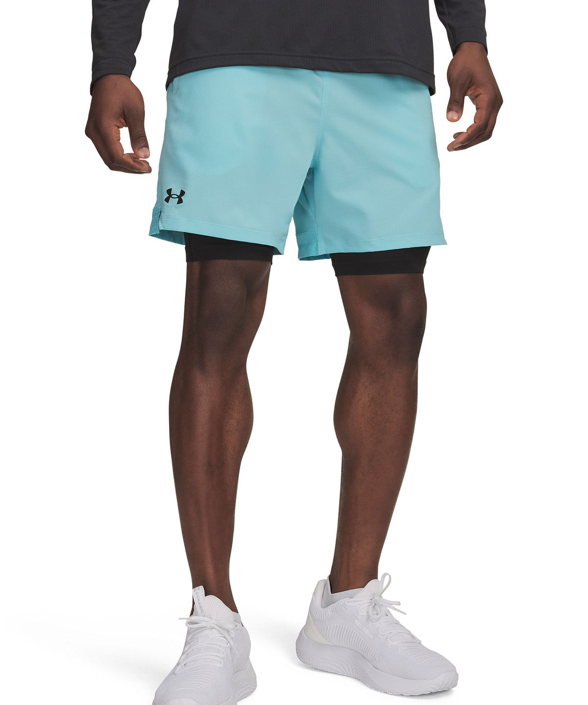 UA Vanish Woven 2 en 1 Short azul para hombre