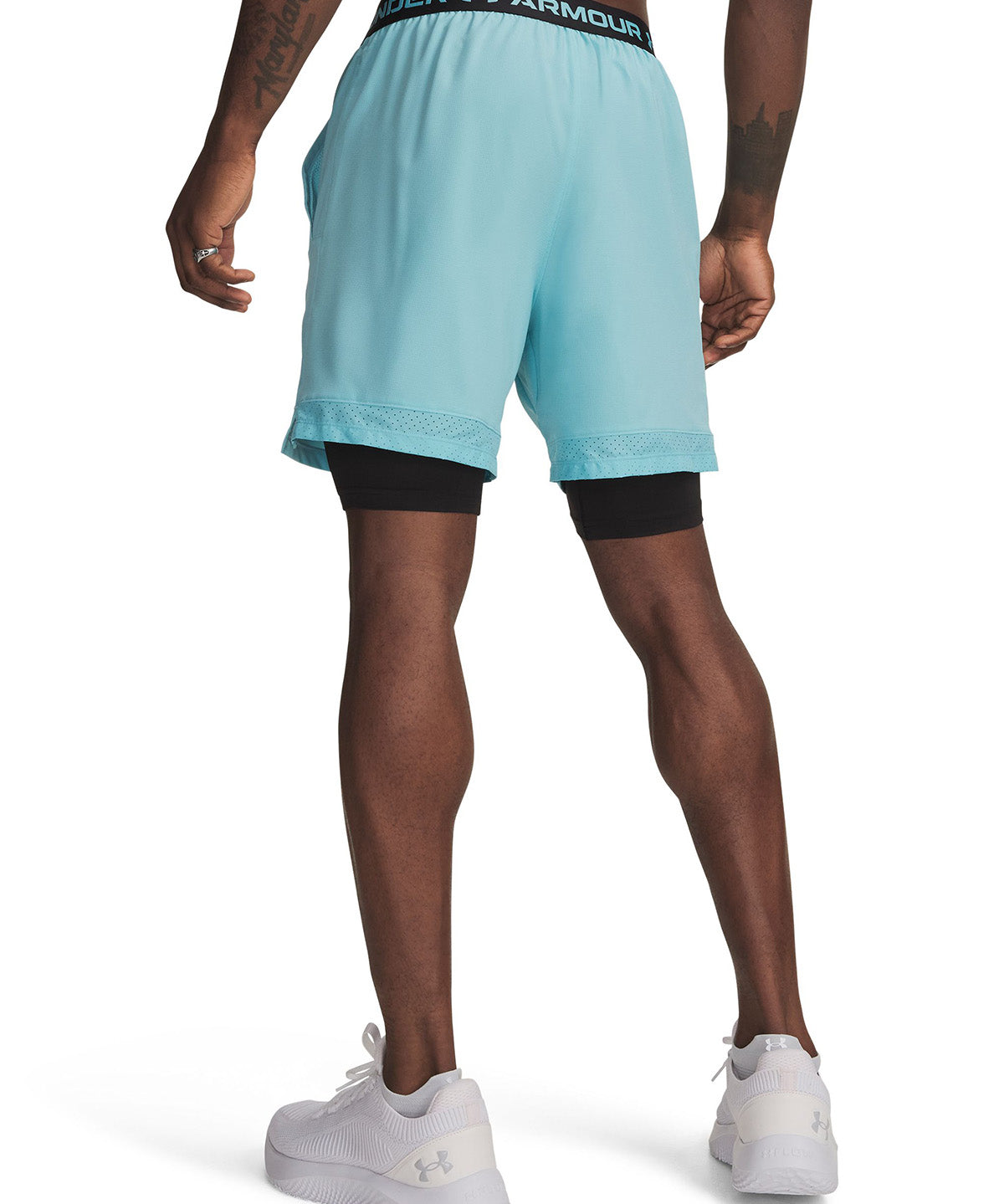 UA Vanish Woven 2 en 1 Short azul para hombre