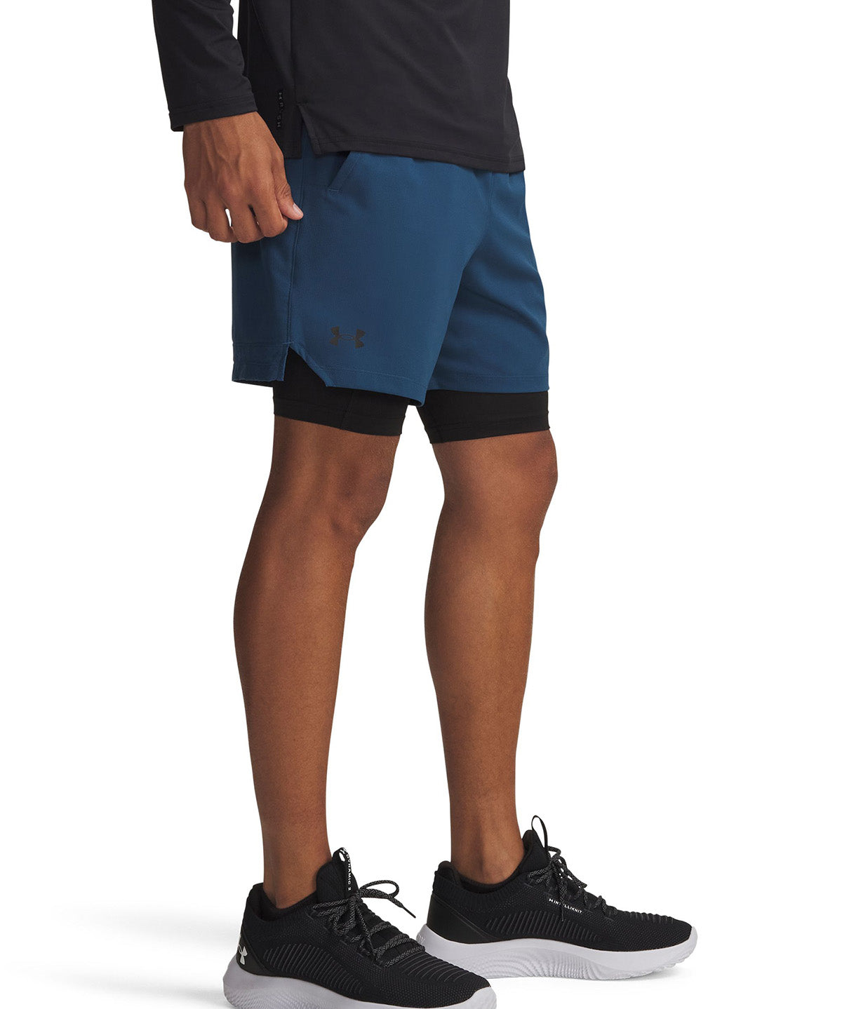 UA Vanish Woven 2 en 1 Shorts azul para hombre
