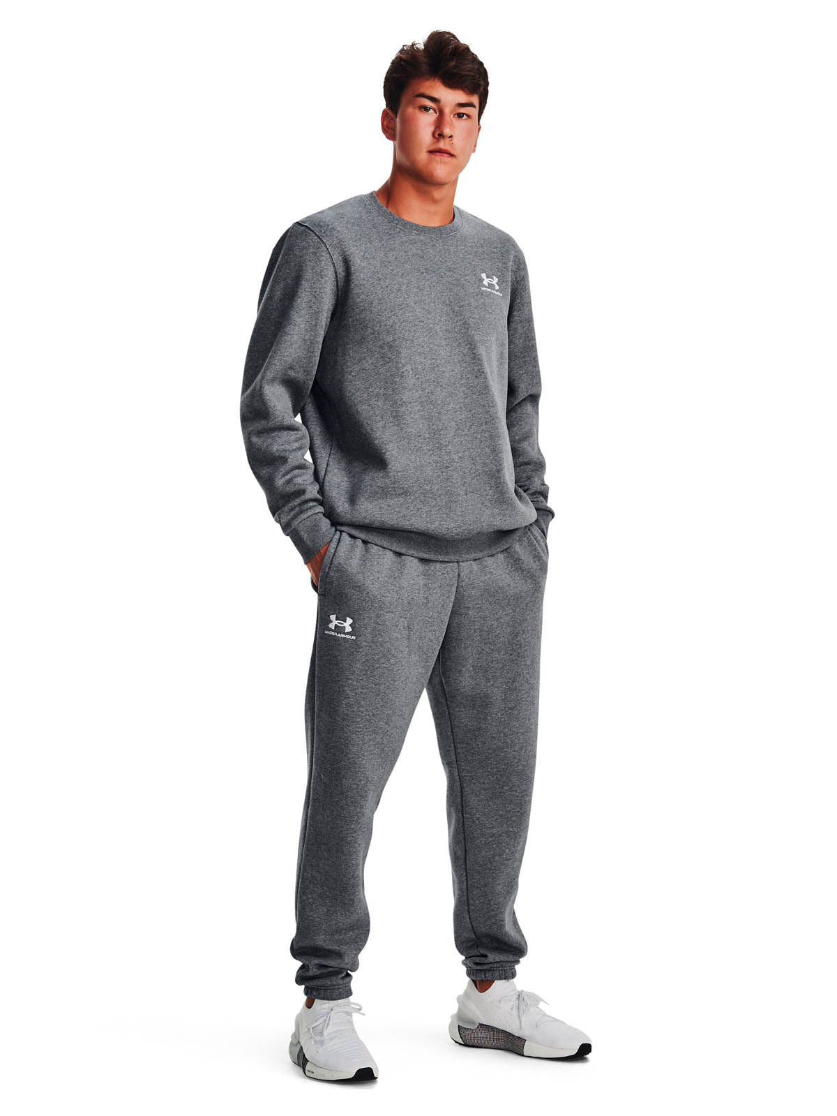 Jogger Under Armour Icon fleece gris para hombre