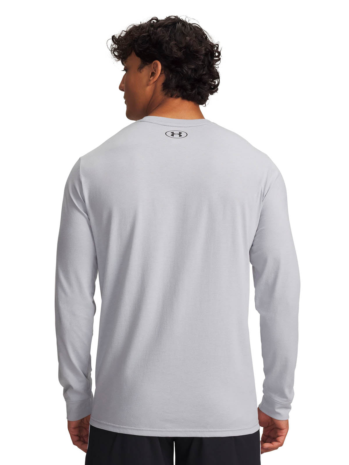 Polera manga larga de entrenamiento para hombre Project Rock Brahma Bull gris Under Armour