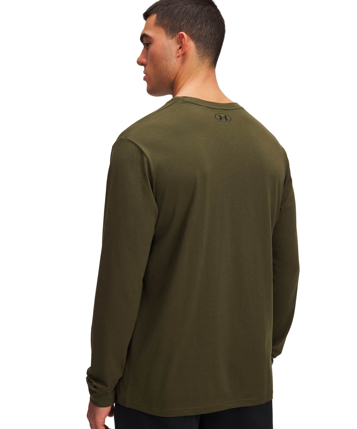 Polera manga larga de entrenamiento para hombre Project Rock Brahma Bull verde Under Armour