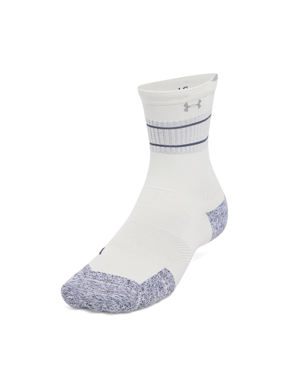 Calcetín unisex Under Armour armourdry¿ run cushion mid blanco