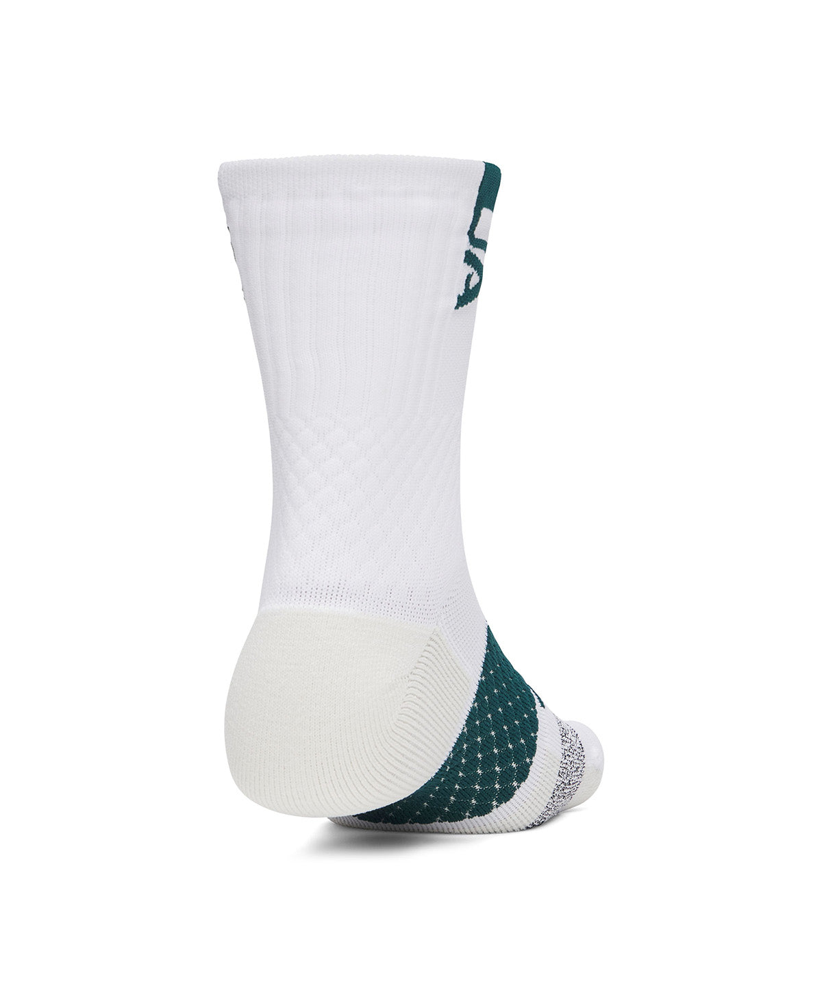 UA ArmourDry Playmaker Mid-Crew Calcetín blanco unisex