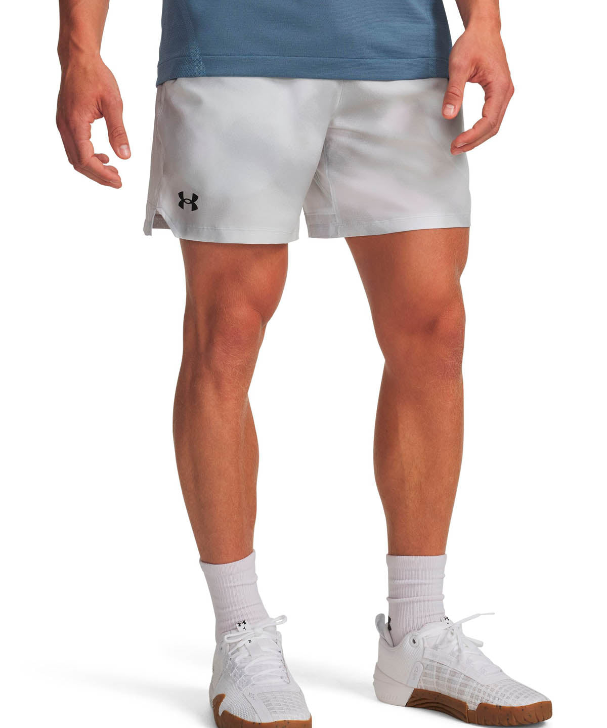 Shorts de entrenamiento para hombre Vanish Woven 6" Printed gris Under Armour