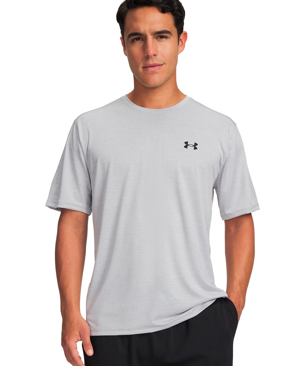 Polera manga corta UA Tech Vent gris para hombre
