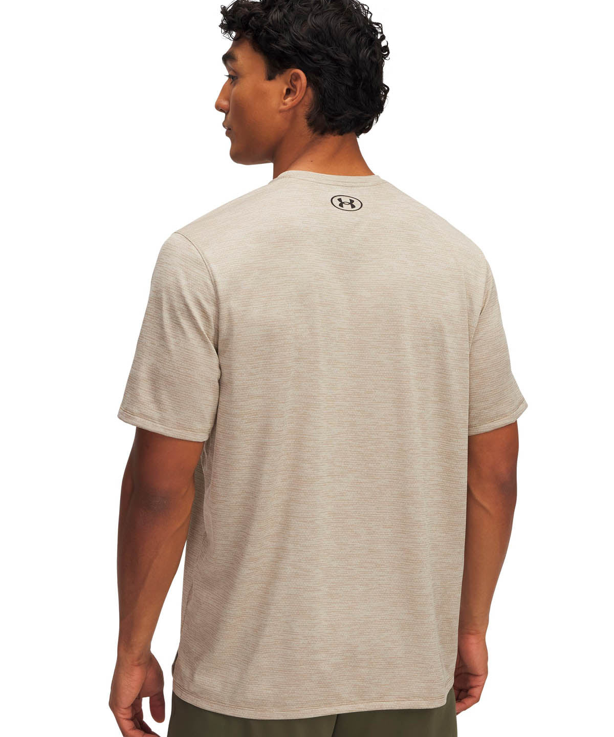 Polera manga corta de entrenamiento para hombre Tech Vent café Under Armour