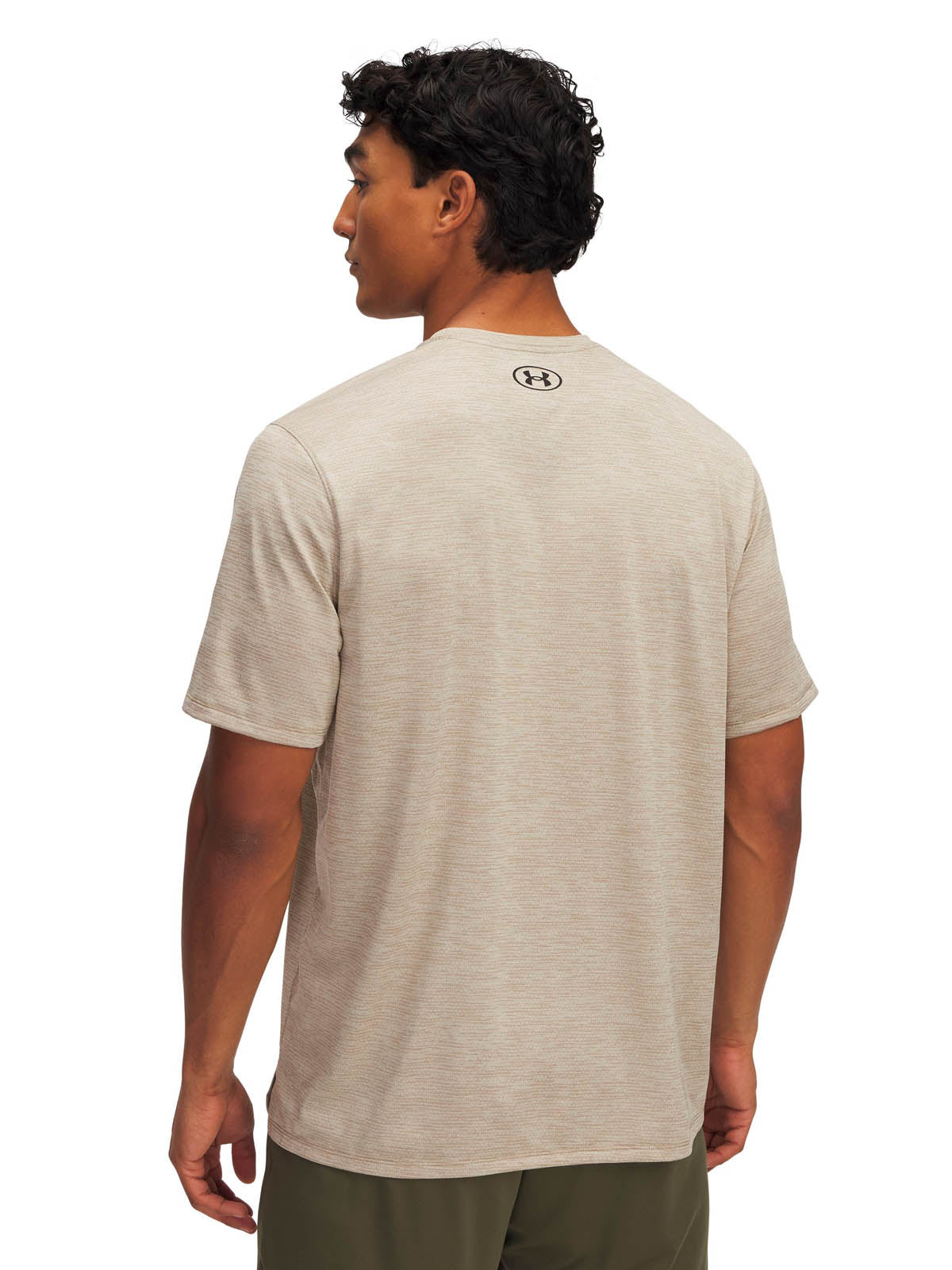 Polera manga corta de entrenamiento para hombre Tech Vent café Under Armour