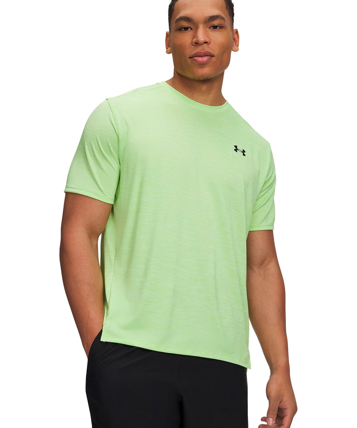 Polera manga corta UA Tech Vent verde para hombre