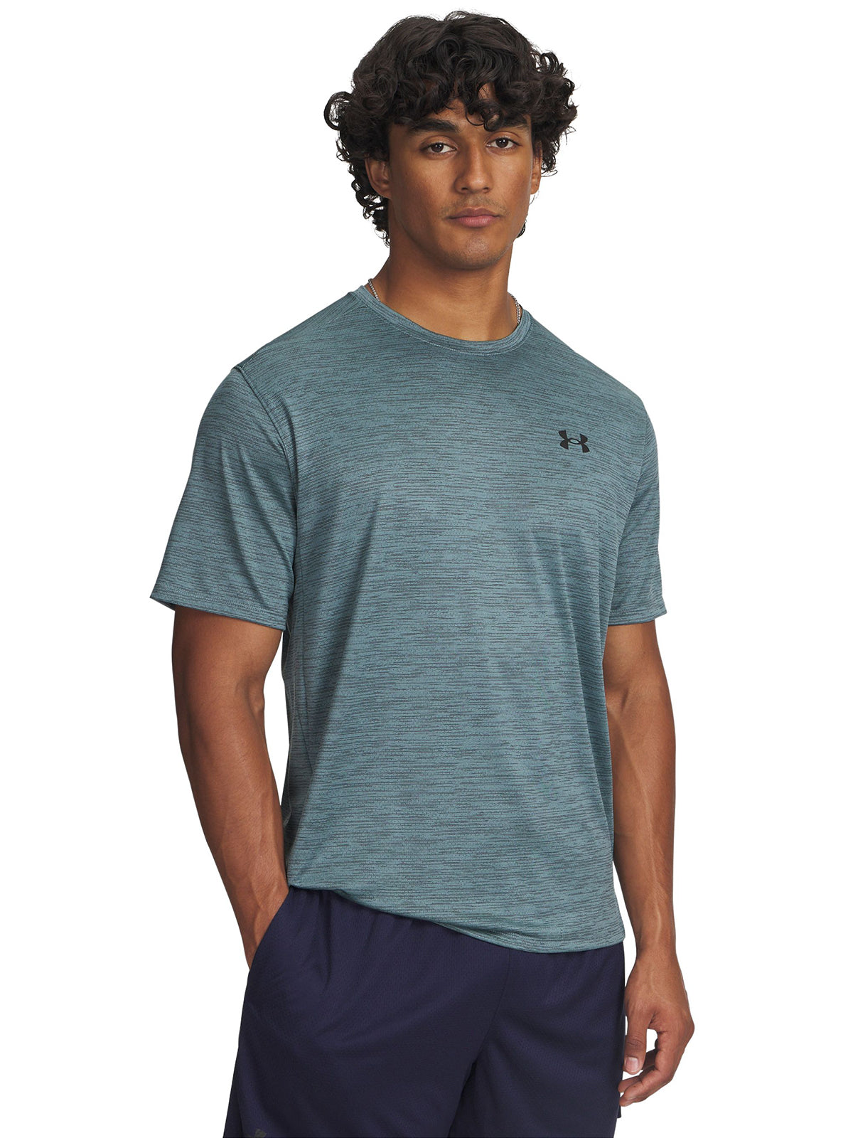 Polera manga corta de entrenamiento para hombre Tech Vent azul Under Armour