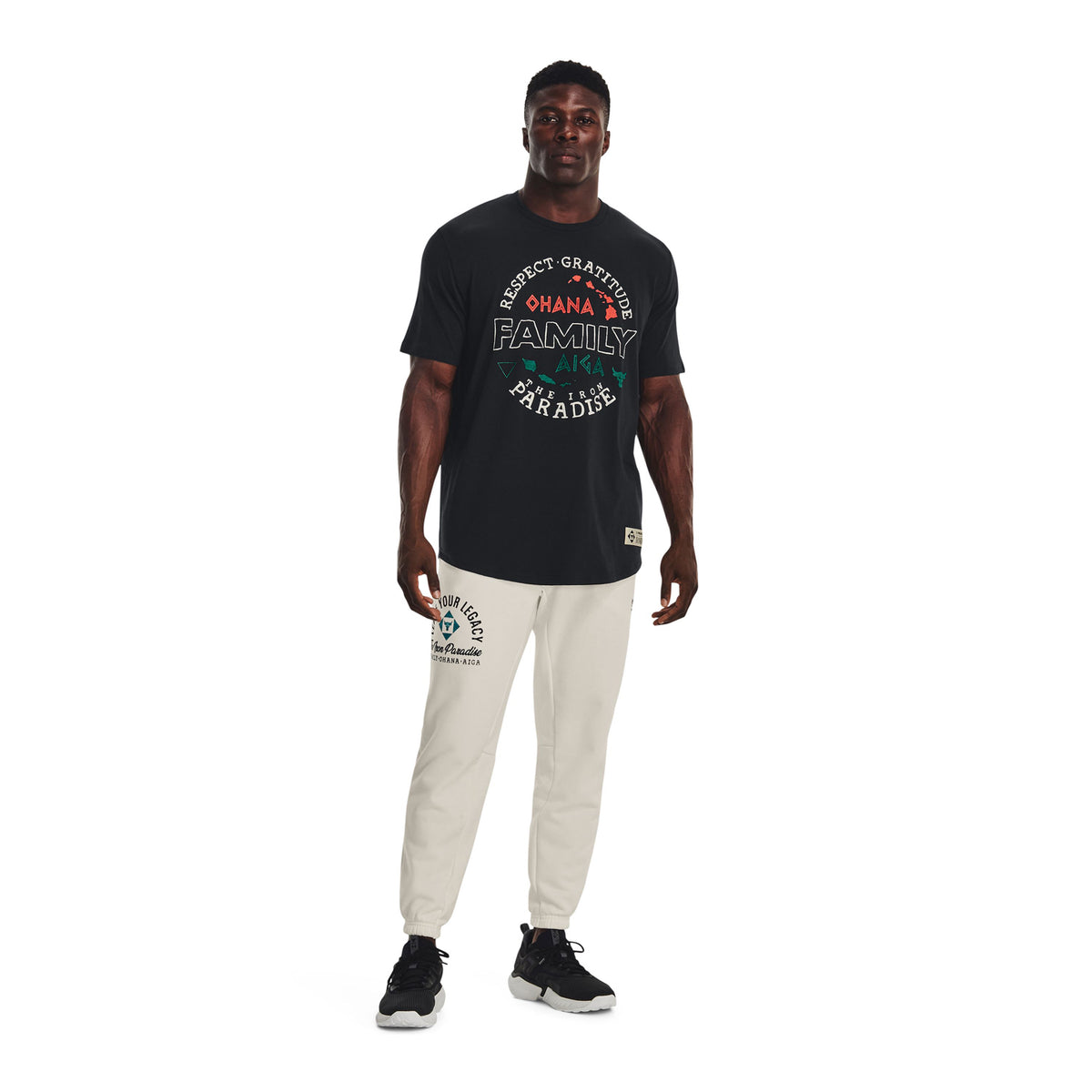 Polera manga corta UA Project Rock Family para hombre