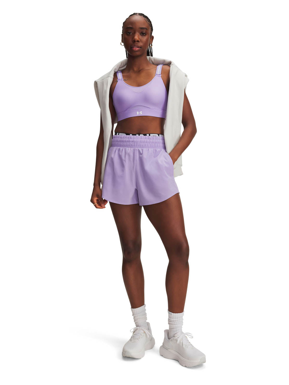 Short de entrenamiento para mujer Vanish 3" morado Under Armour