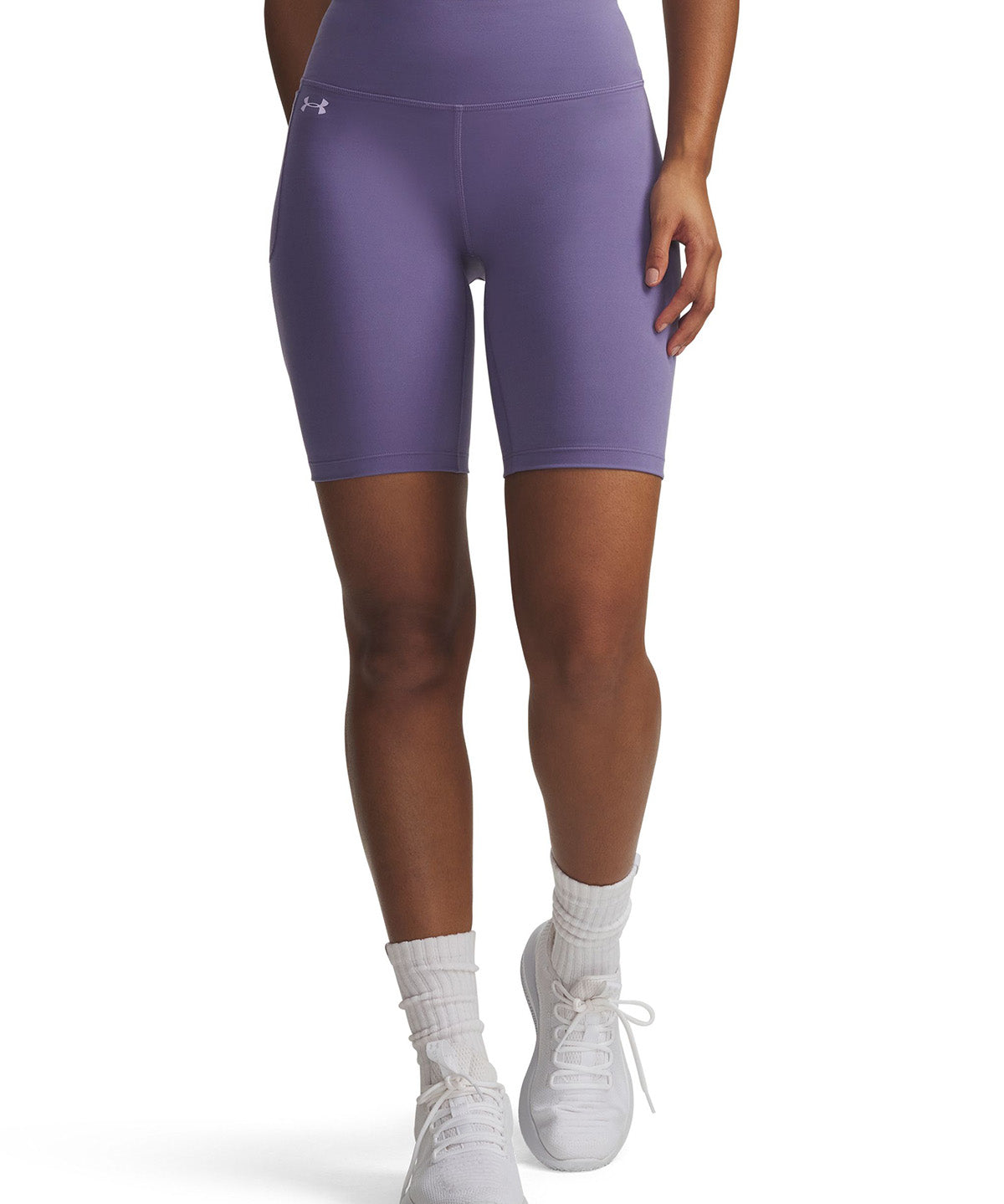 UA Motion Bike Short Calza morado para mujer