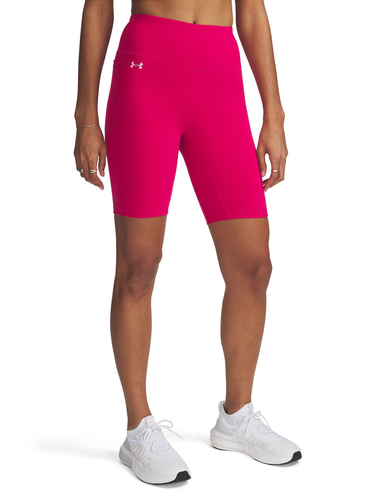 Calzas Under Armour motion bike shorts morado para mujer
