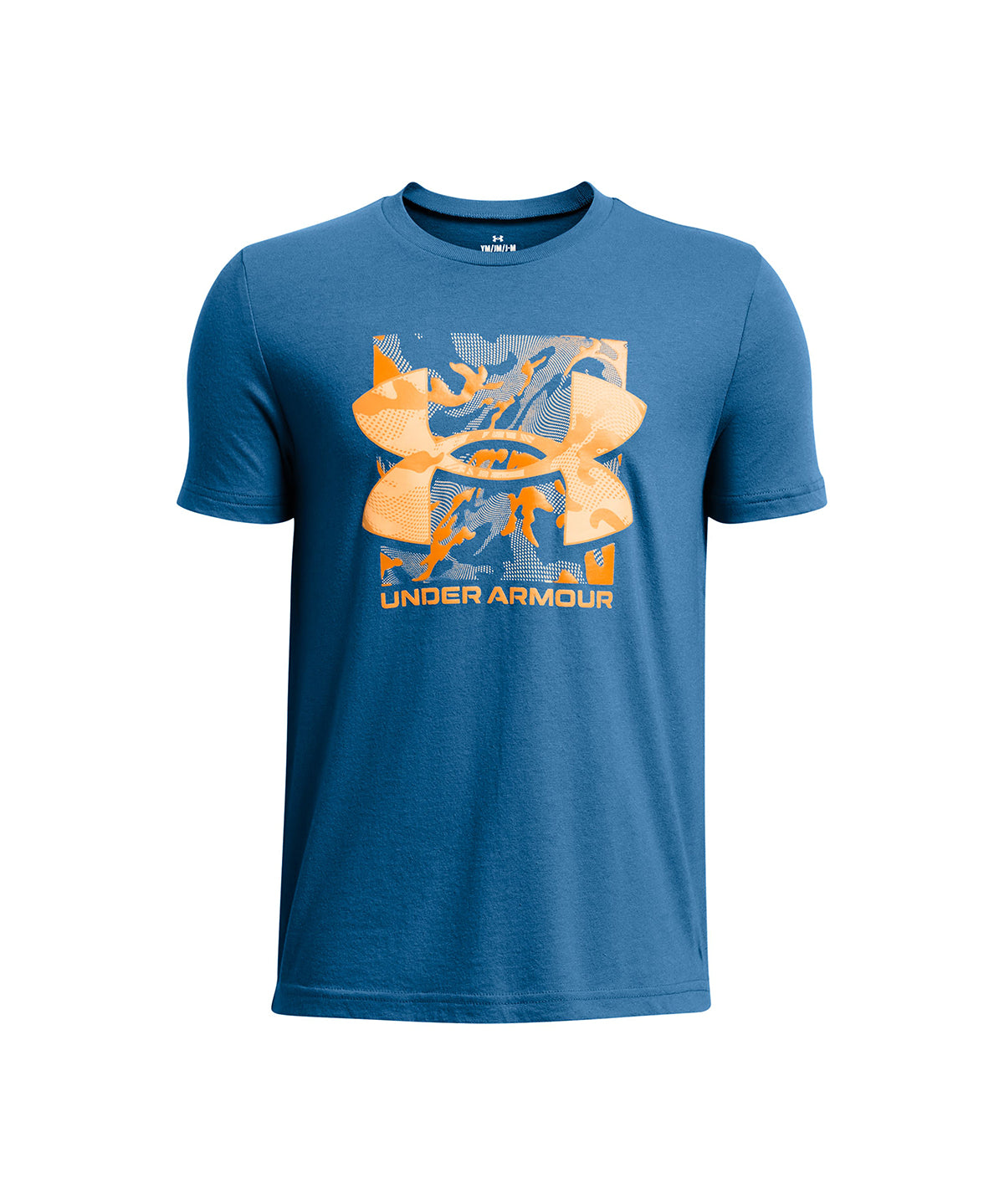 Polera manga corta UA Box Logo Camo para niño