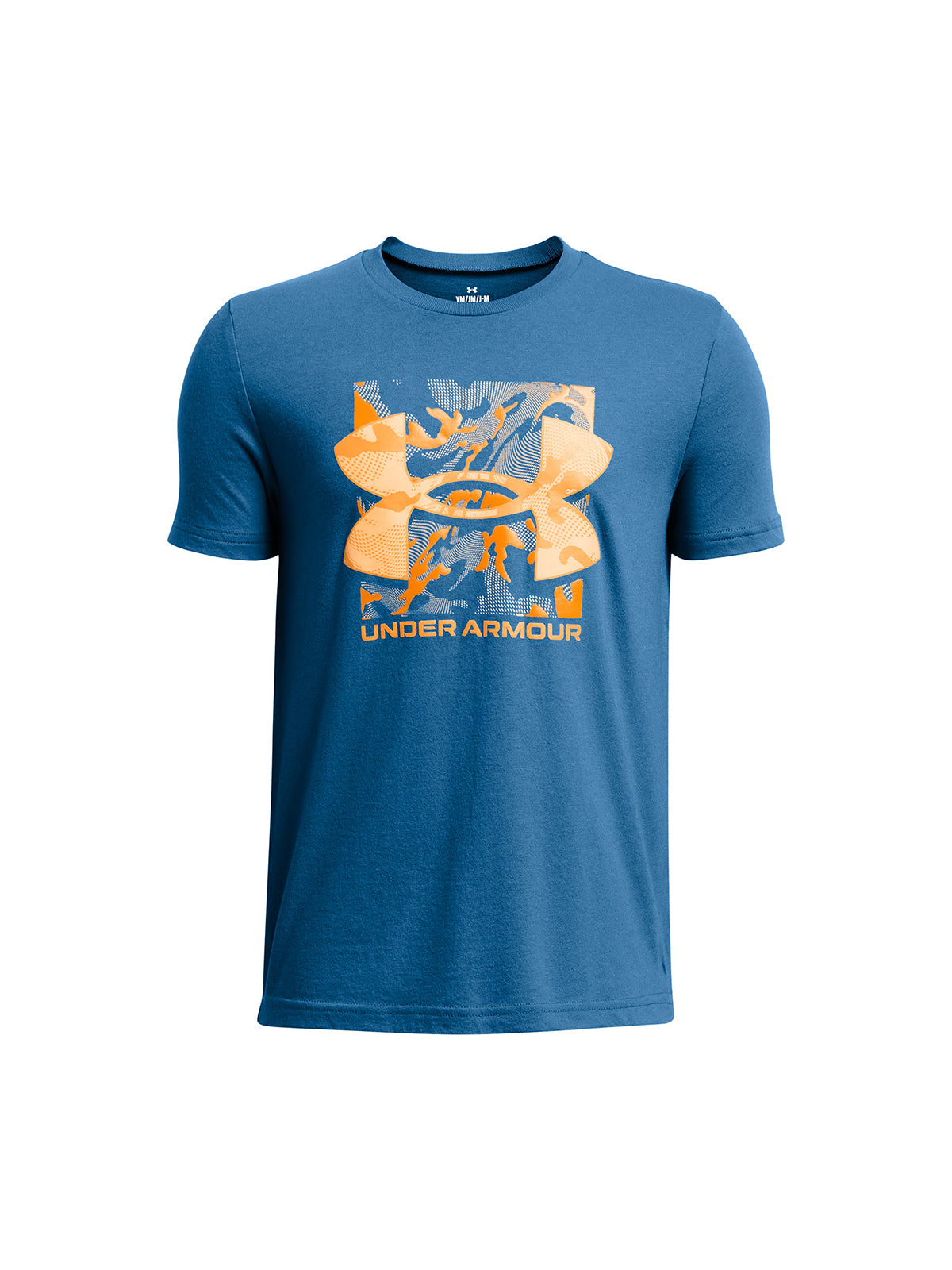 Polera manga corta UA Box Logo Camo para niño