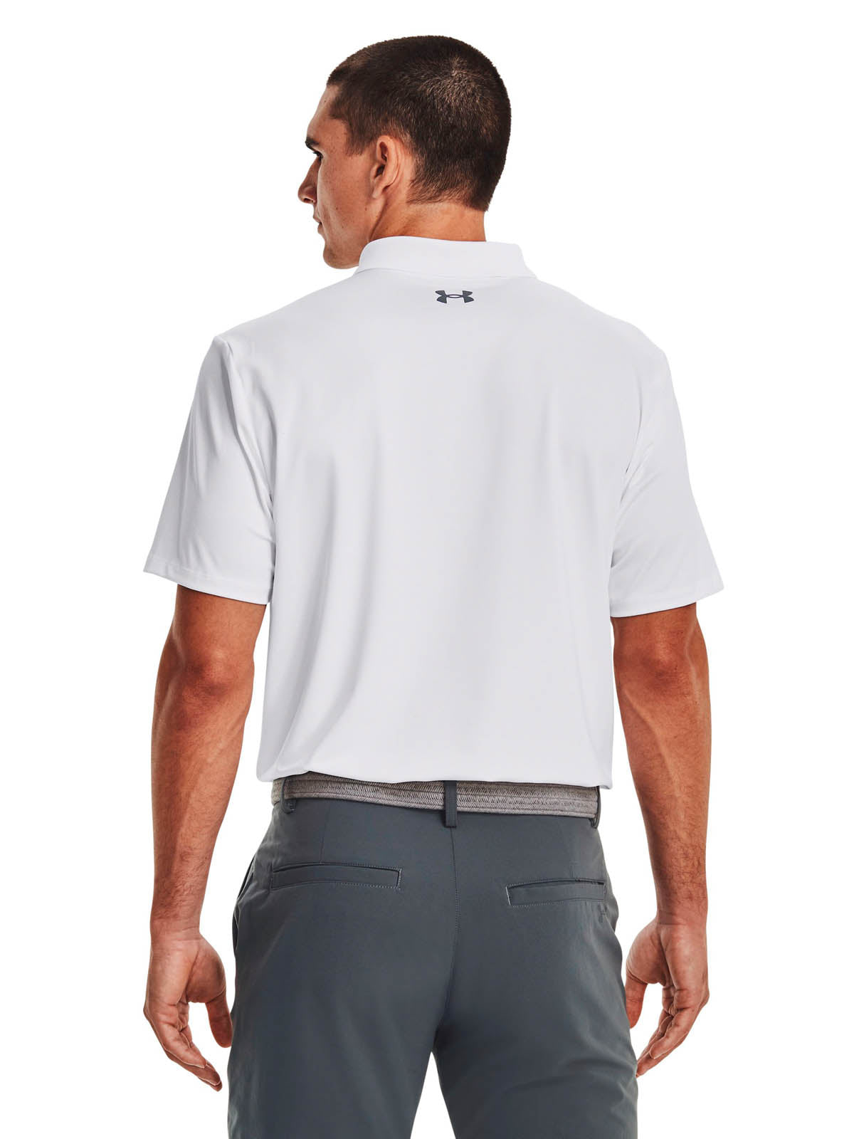 Polera manga corta de Golf para hombre Matchplay blanco Under Armour.