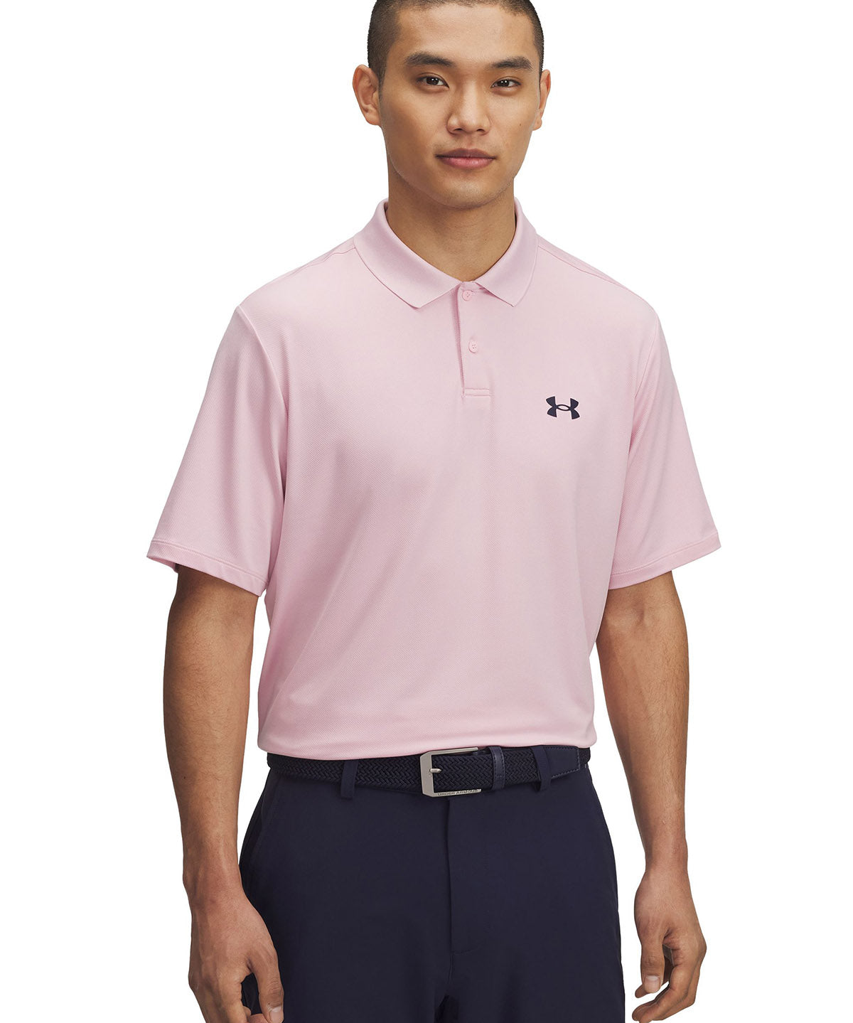 Polera manga corta Under Armour matchplay rosado para hombre