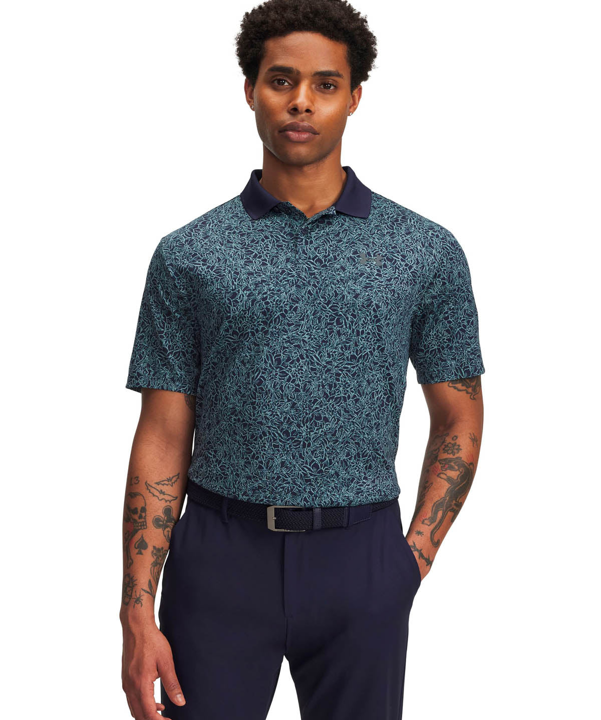 Polera Golf para hombre Matchplay Printed Azul Under Armour