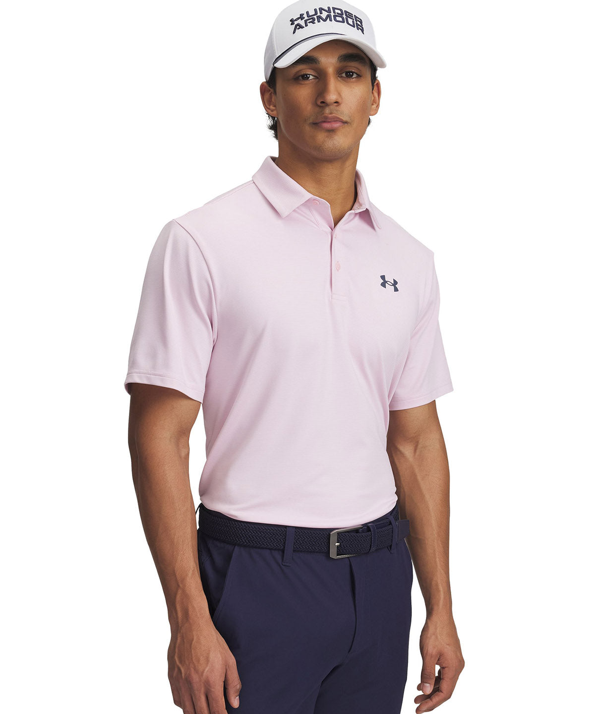 Polo manga corta Under Armour playoff 3.0 rosado para hombre