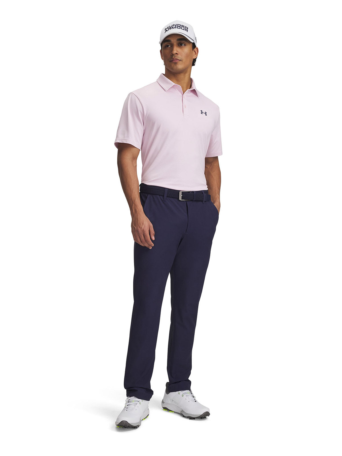 Polo manga corta Under Armour playoff 3.0 rosado para hombre