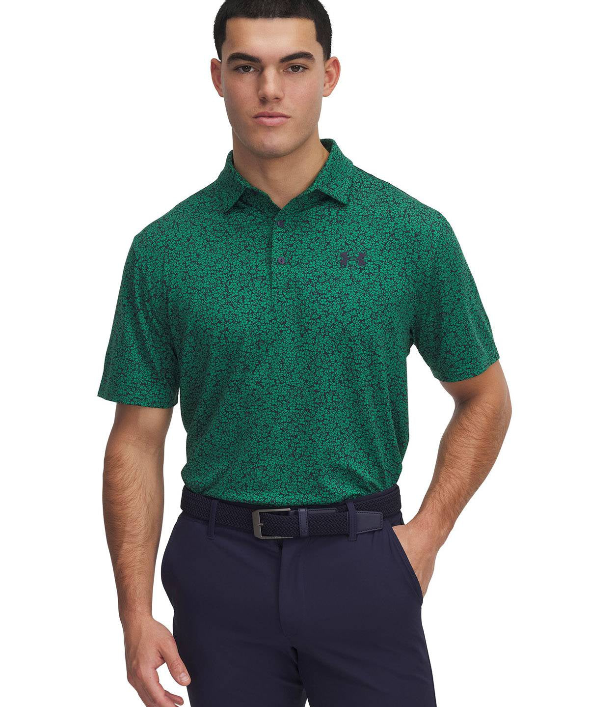 Polo manga corta Under Armour playoff 3.0 verde para hombre