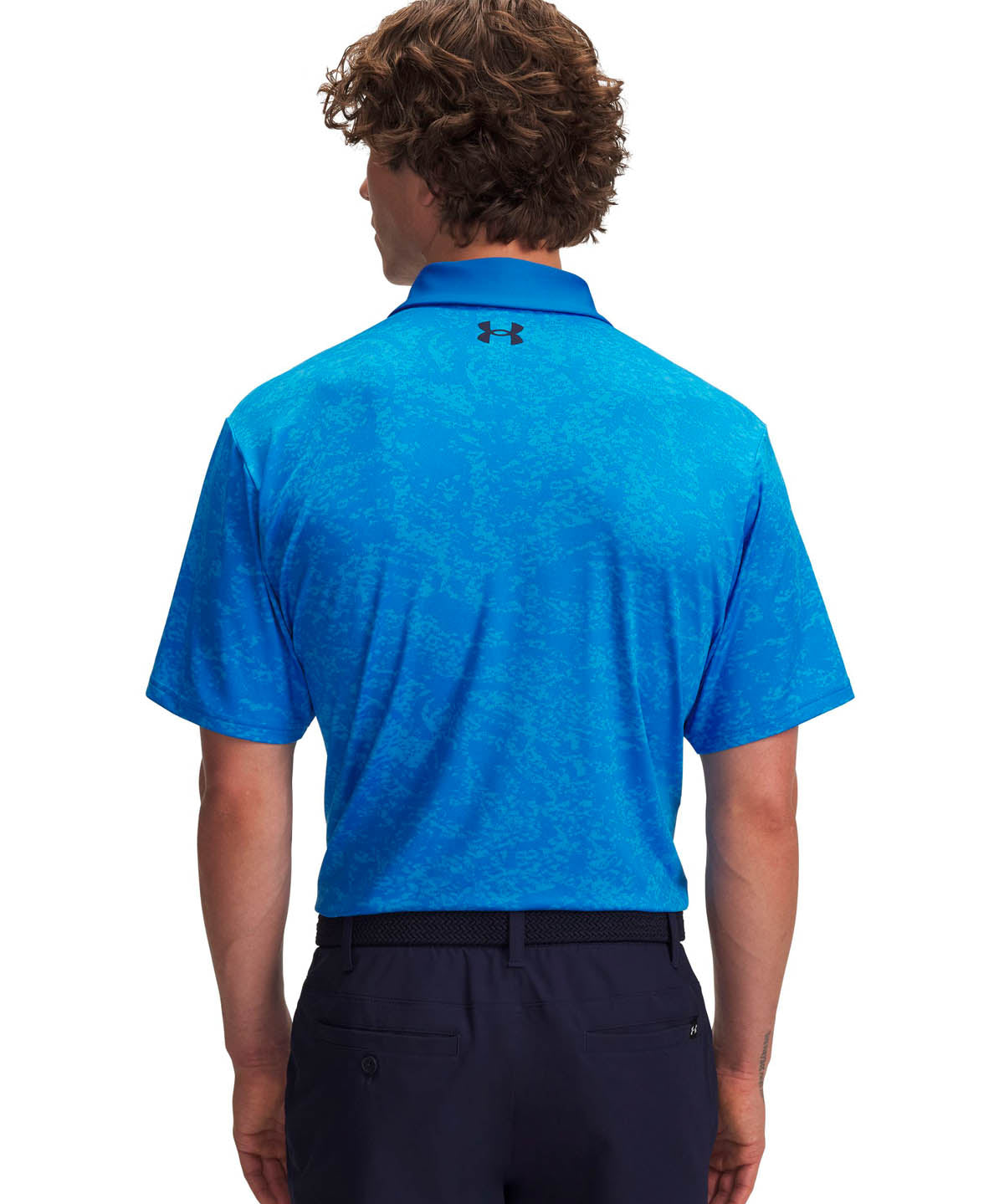 Polera manga corta Golf para hombre Playoff 3.0 Printed azul Under Armour
