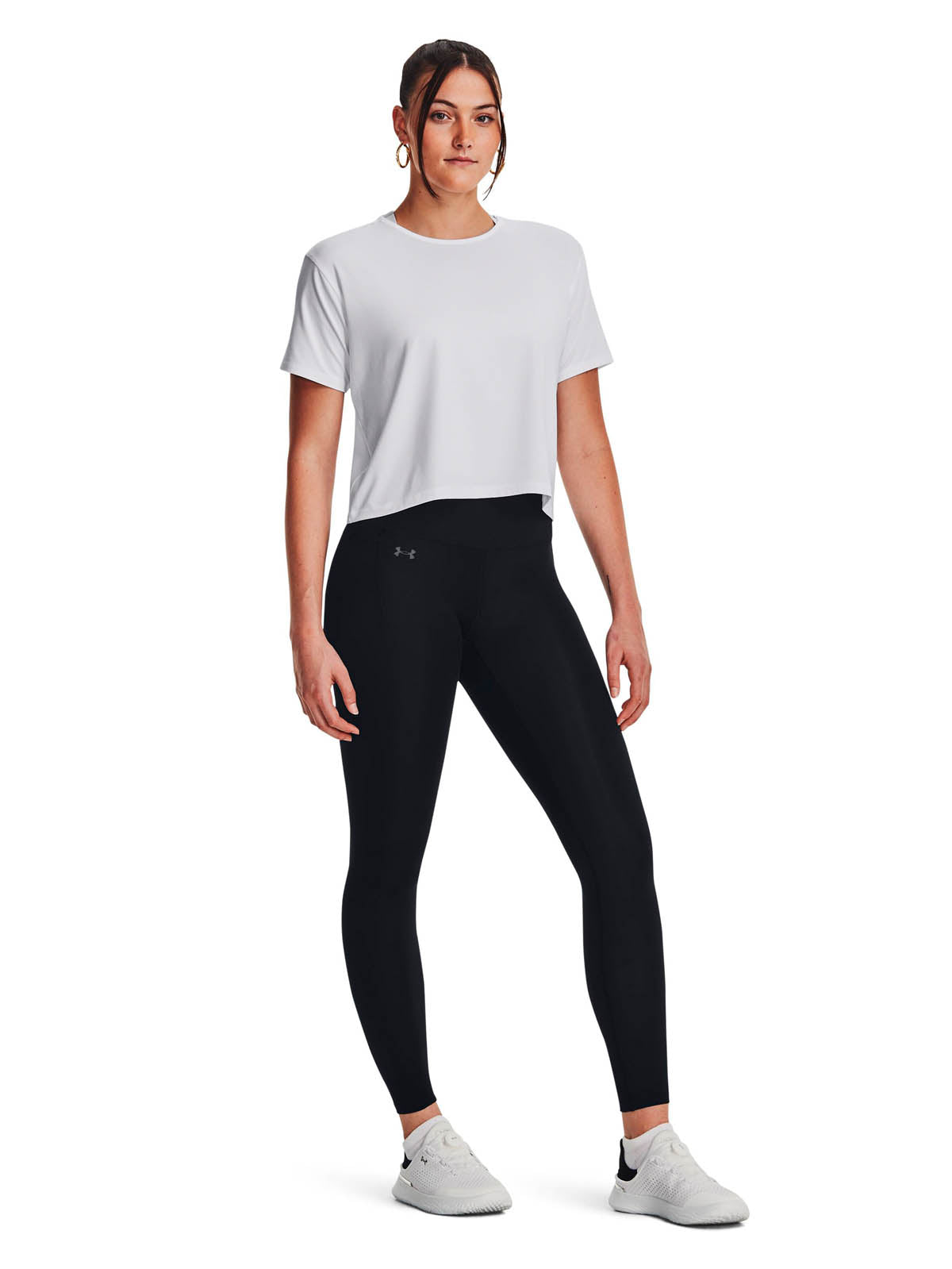 Polera manga corta Under Armour motion blanco para mujer