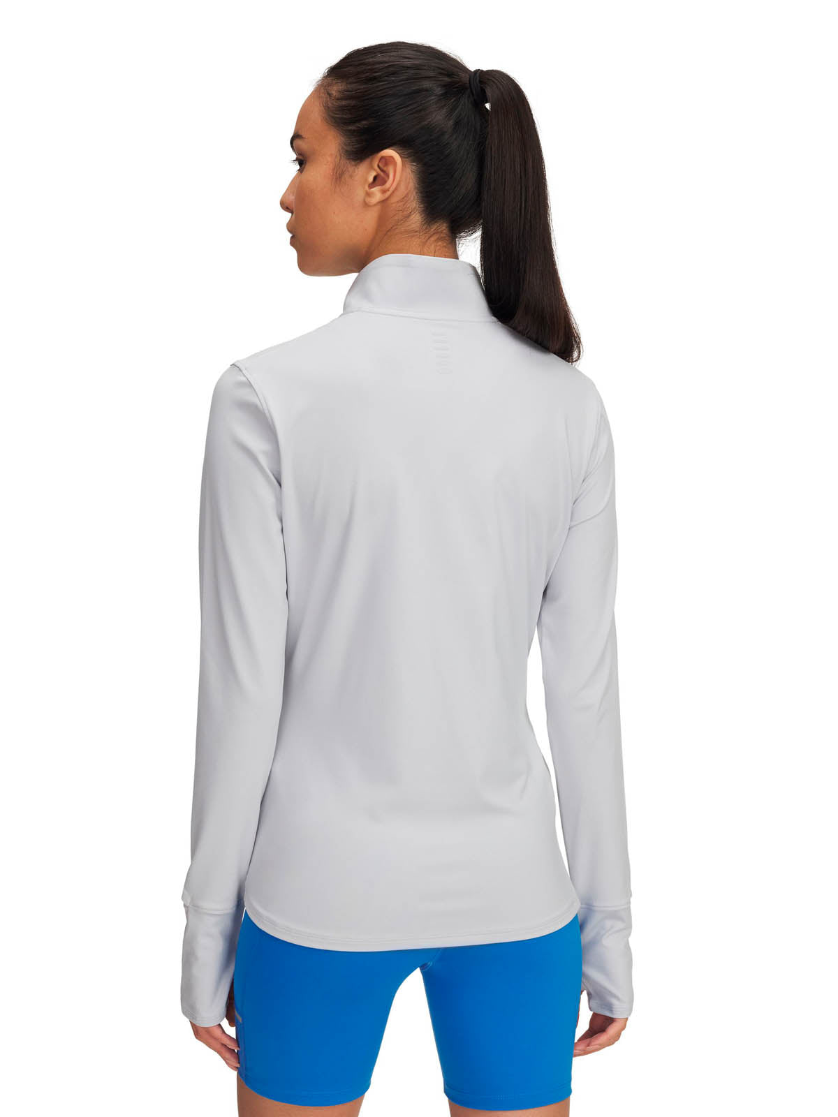 Polerón Running para Mujer Launch pro 1/2 Zip Gris Under Armour