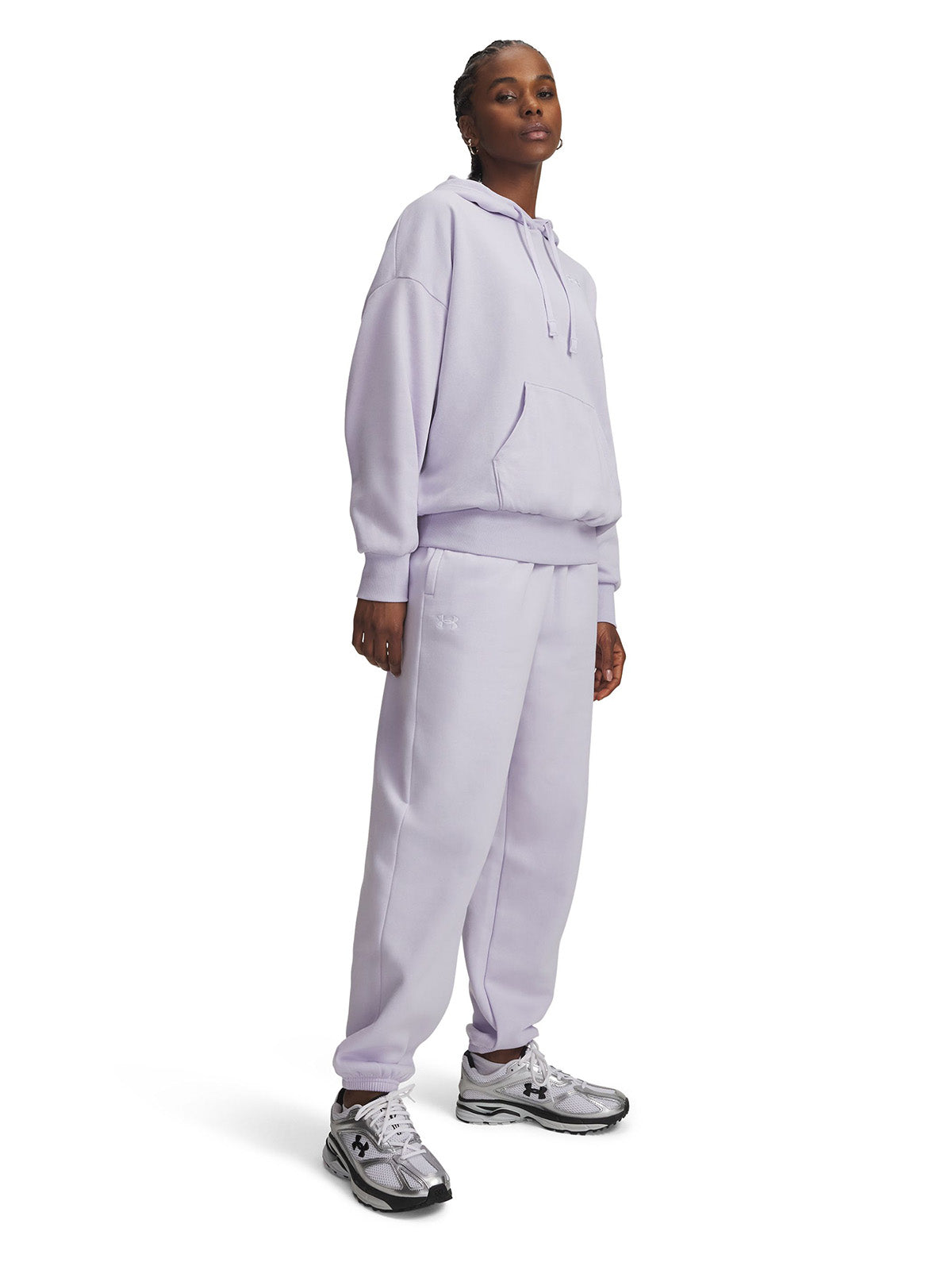 Buzo Lifestyle para mujer Rival Fleece Holgados Morados Under Armour