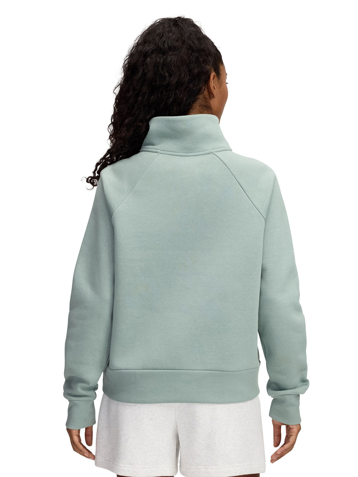 Polerón mujer Under Armour Rival fleece ½ cierre verde