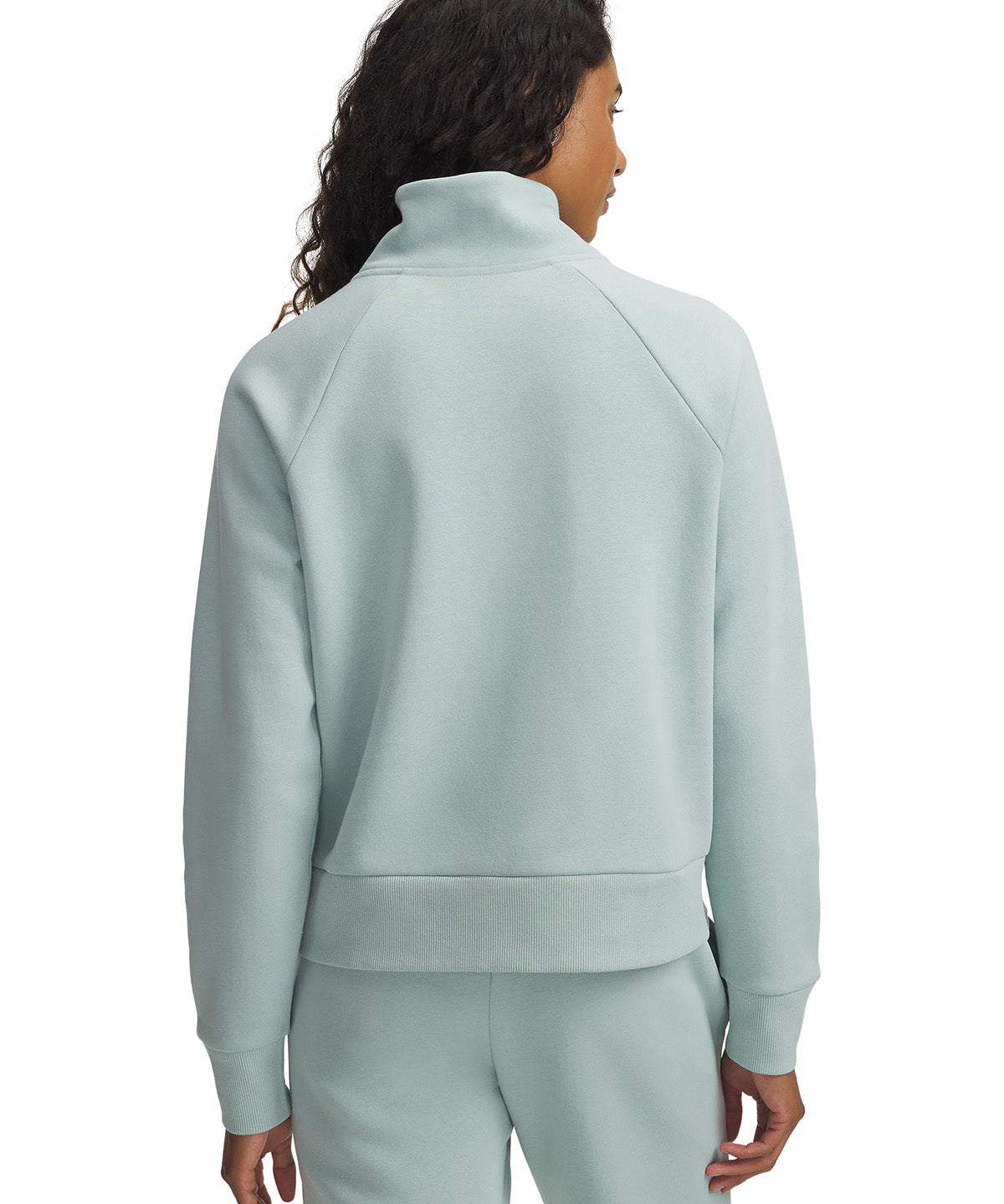 UA Rival Fleece Medio Zip Poleron azul para mujer