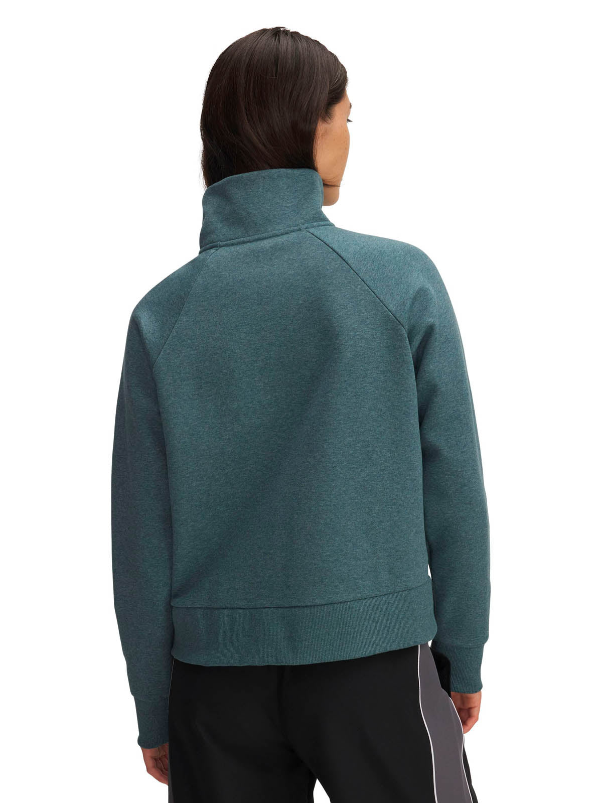 Poleron Lifestyle para mujer Rival Fleece ½ Zip azul Under Armour