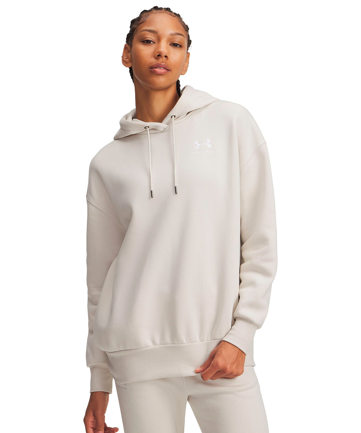 UA Icon Fleece Oversized blanco para mujer