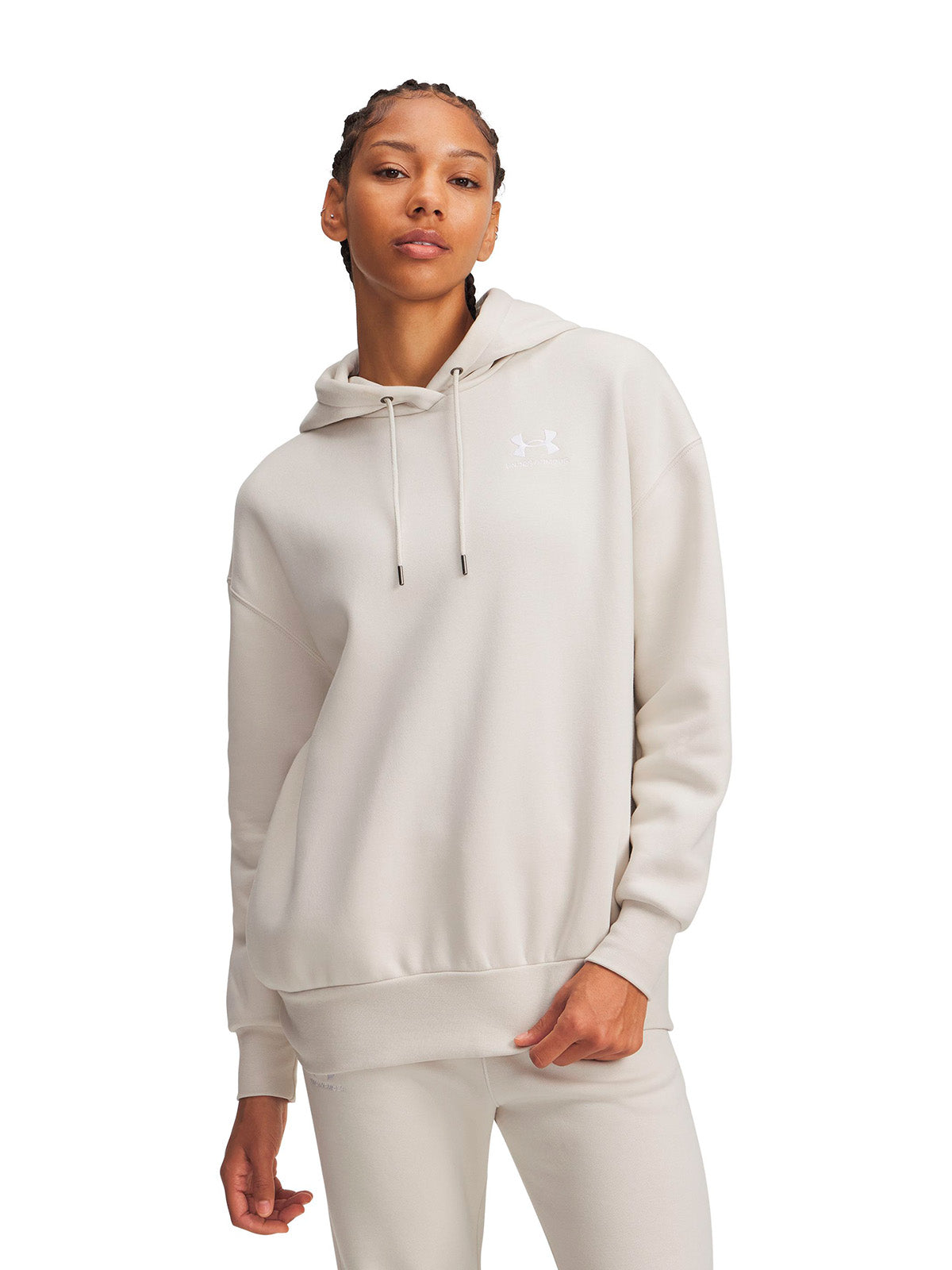 UA Icon Fleece Oversized blanco para mujer