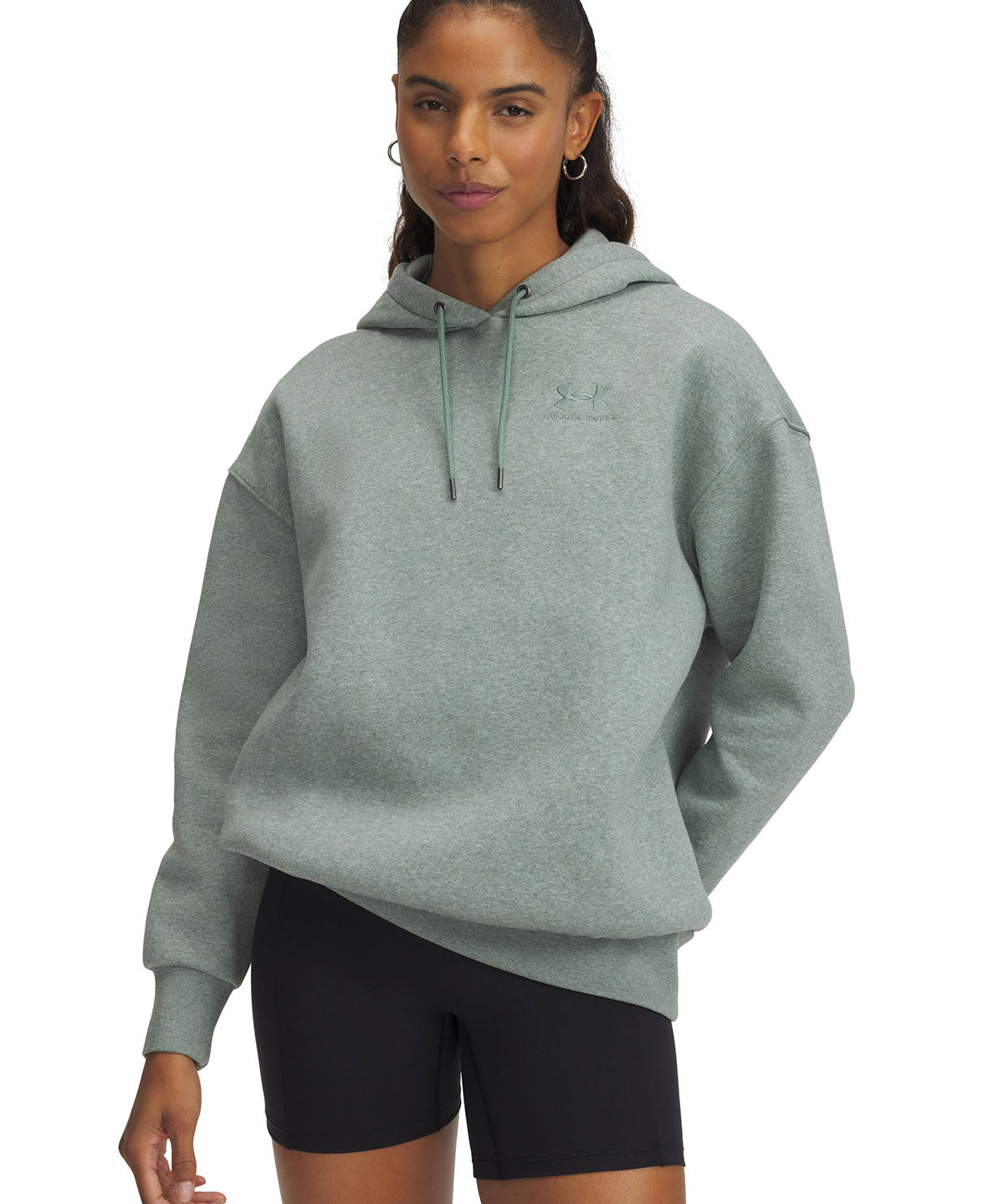 Polerón mujer Under Armour Icon fleece oversized verde