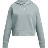 Polerón Under Armour Rival fleece crop hoodie verde para niñas