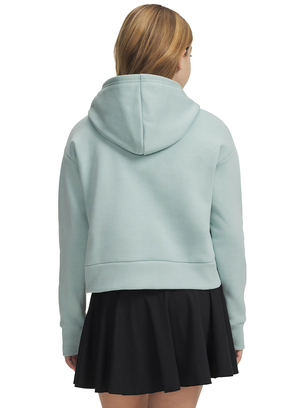UA Rival Fleece Crop Poleron azul para niña
