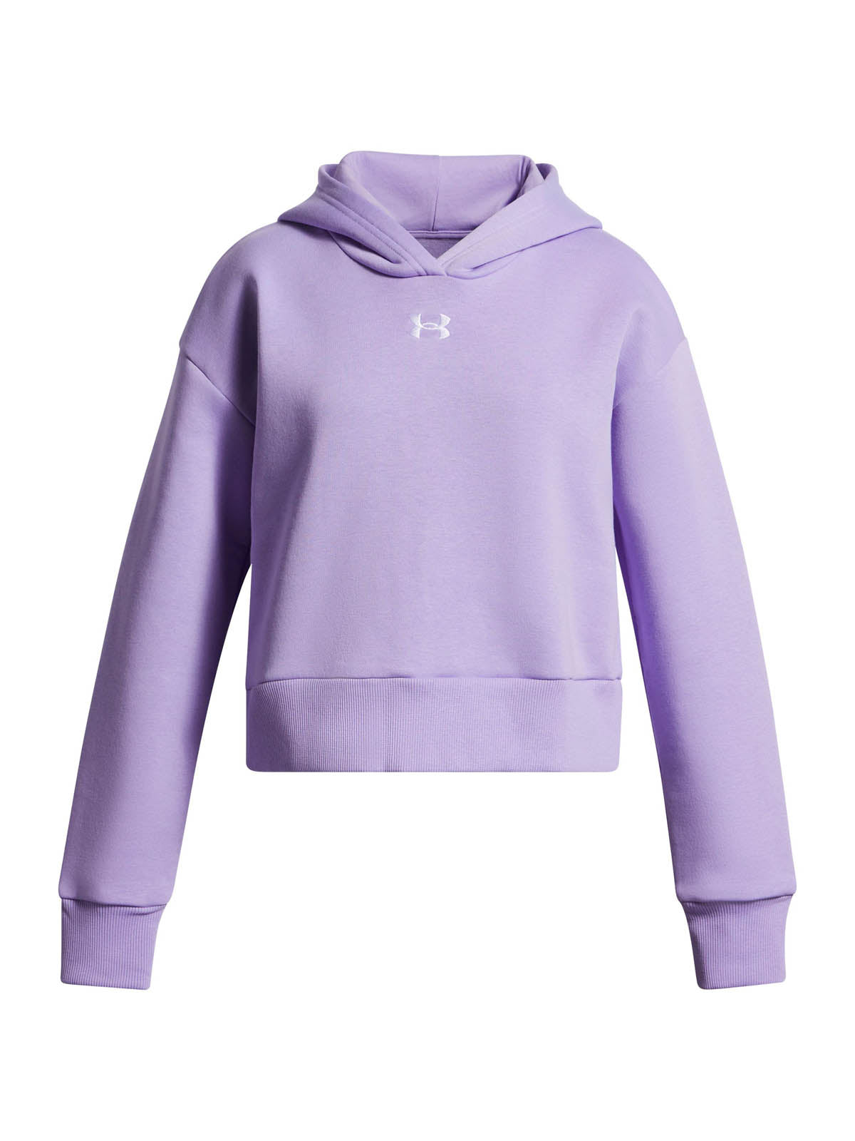 Polerón Lifestyle para niña Rival Fleece Crop morado Under Armour