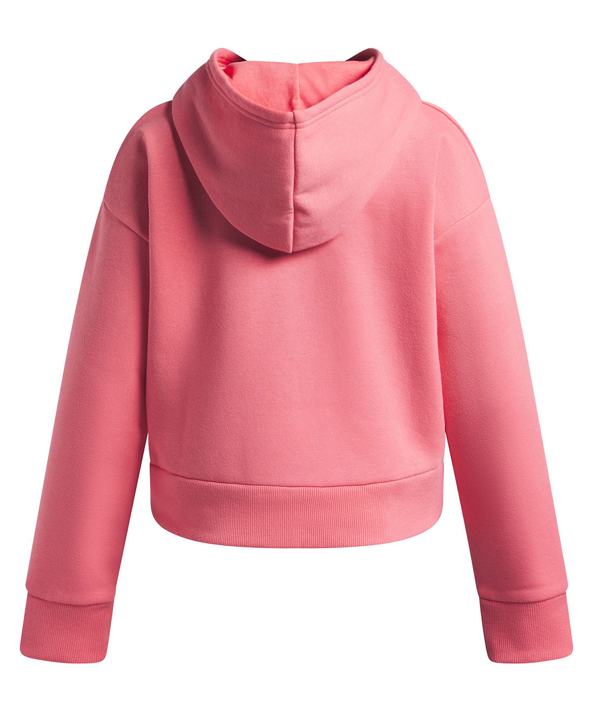 UA Rival Fleece Crop Poleron rosado para niña